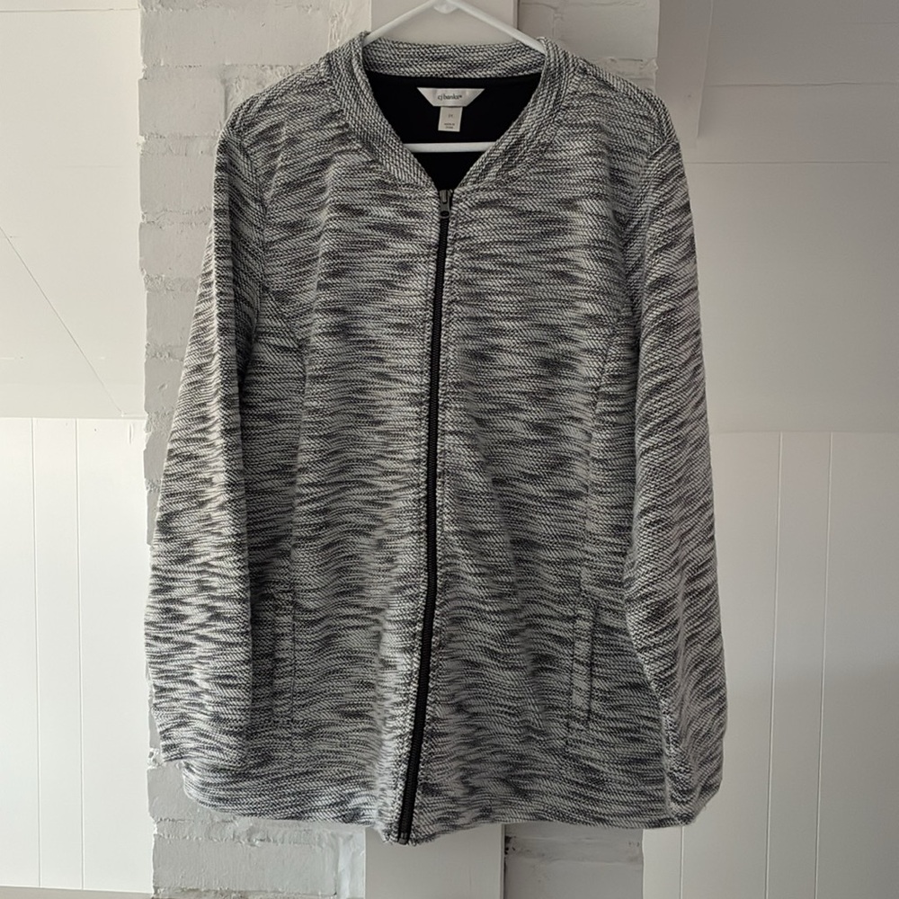 CJ Banks 2x heavy zip up sweater